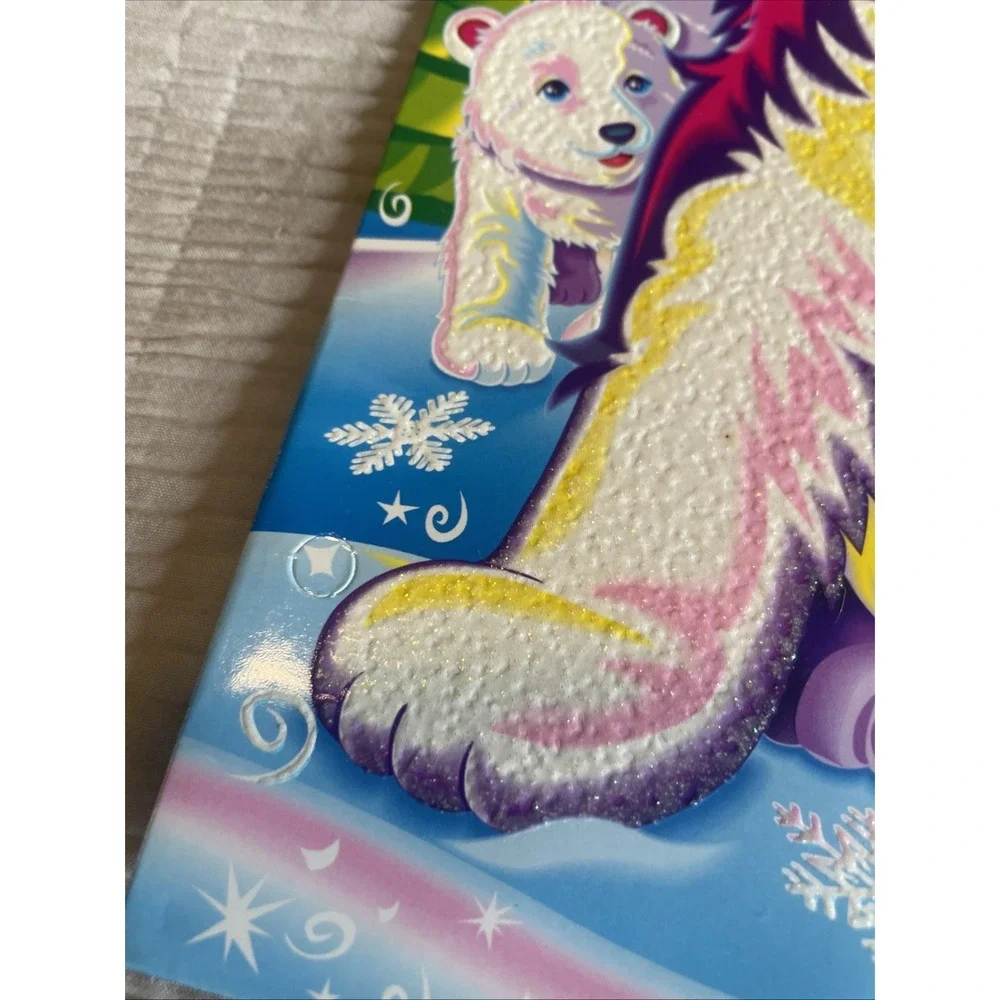 Lisa Frank Tikanni Husky Glitter School pocket Folder year 2010 Cardboard
